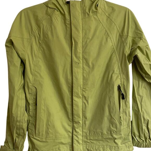 REI Other - Rei Girl’s Green Hooded Raincoat Sz M (10-12) Long Sleeves Zip and Snaps/Velcro